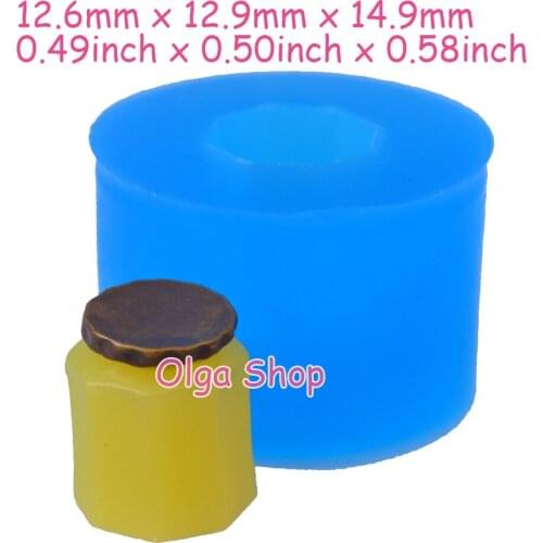 PYL625 12.6mm x 12.9mm x 14.9mm Bottle Silicone Mold Fondant Cake Decoration Candy Resin Clay Earrings Necklace Craft Soap