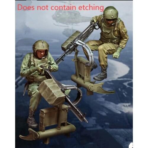 1:35 die-cast resin soldiers 2 Vietnam War US Army machine guns unpainted (not including etchings)