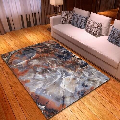 Modern 3D Marble Living Room Carpet Kids Room Large Carpet Home Non-slip Children Rug Bedroom Decoration Floor Bedside Mats