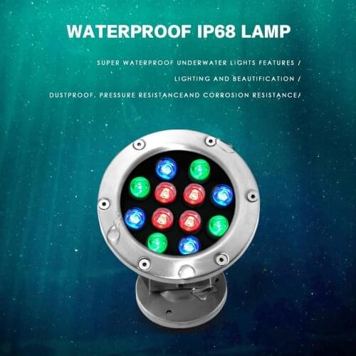 RGB LED Underwater Light Pond waterproof IP68 Night Lamp Remote Outdoor underground Garden Party Landscape DC 12V 24V