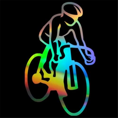 Bike Cyclist Sport Decal Car Window Bedroom Wall Bumper Laptop Vinyl Sticker