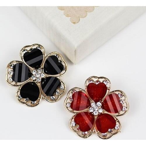 2Pcs/lot 35mm High-grade red woolen coat button womens cashmere woolen with rhinestone round button C007