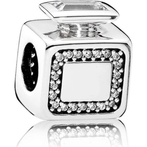 Authentic 925 Sterling Silver Bead Signature Logo Scent Charm Fit Fashion Women Pandora Bracelet Bangle Gift DIY Jewelry