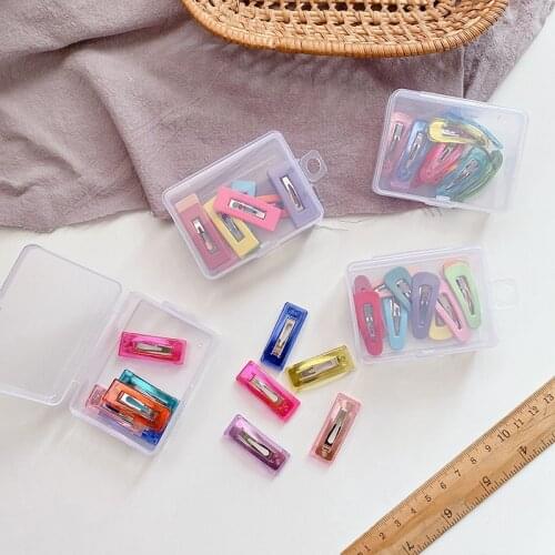 10PCS New Baby Girls Cute Colorful Waterdrop Shape Hairpins Sweet Hair Clips Barrettes Slid Clip Fashion Hair Accessories