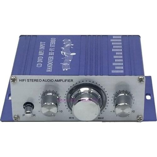 100pcs HY-2001 Hi-Fi Mini Amplifiers Audio for Motorcycle Auto Car Home Power Amplifier Stereo Sound Mode USB/MP3/FM/DVD/SD