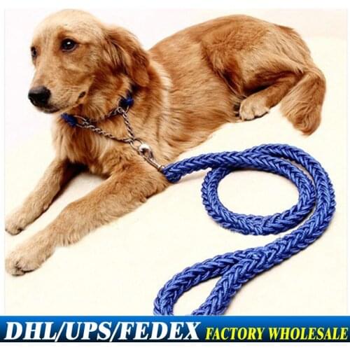 100Pcs/Lot Nylon Weave Big Dog Leashes Collar + Leash M Size 1.5 * 130cm