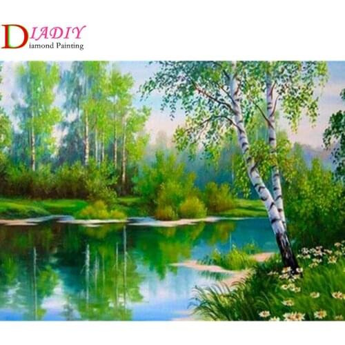 Diamond Embroidery Sale Landscape Cross Stitch Mosaic Tree 5D DIY Full Square Diamond Painting Kit Needlework Crafts