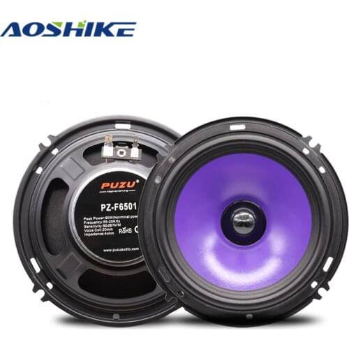 AOSHIKE 2PCS Auto Car Audio 6.5"Inch Car Speaker Full Frequency Music Stereo Bass Power Vehicle Speaker 90W Non-destructive