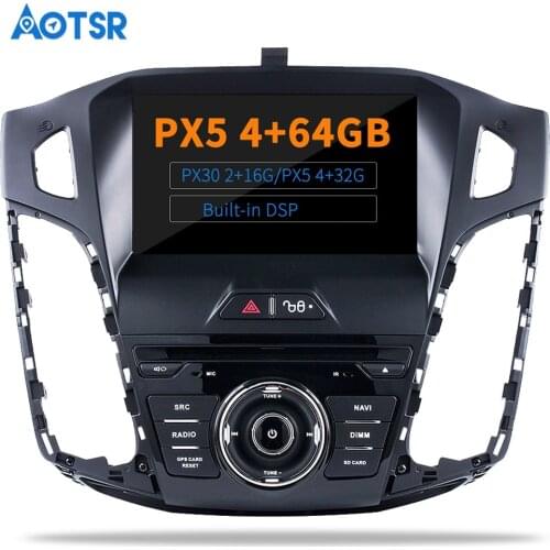 AOTSR Android 10 Car Radio For Ford Focus 2012 2013 2014 2015 2016 2017 2018 GPS Navigation 2 Din Bluetooth Player Dashboard