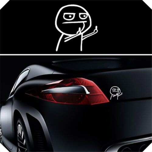 Car Accessories Cartoon Funny Middle Finger Stickers modeling for Renault EZ-GO Captur Arkana Zoe Egeus DeZir Safrane ZE