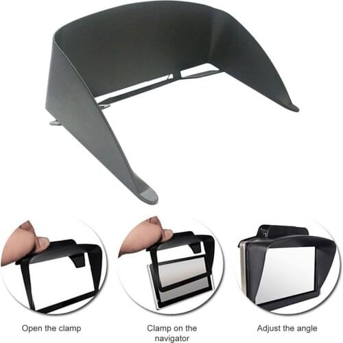 Car GPS Sun Shade Cover Anti Glare Car Sun Visor Universal Navigation Hood For 6/ 7 Inches Car GPS Navigation Radio Player
