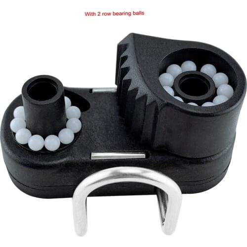 Black Composite 2 Row Sailboat Cam Cleat For 3-12mm Rope Breaking Load 900kg