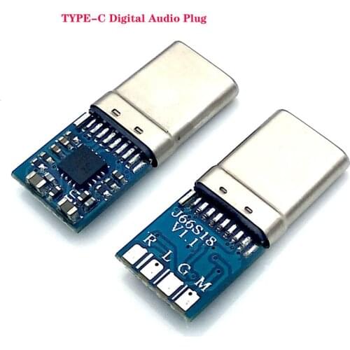 2pcs/lot bonding type-C Digital Audio Plug connector DIY Replace 3.5mm audio plug with type-c Repair parts