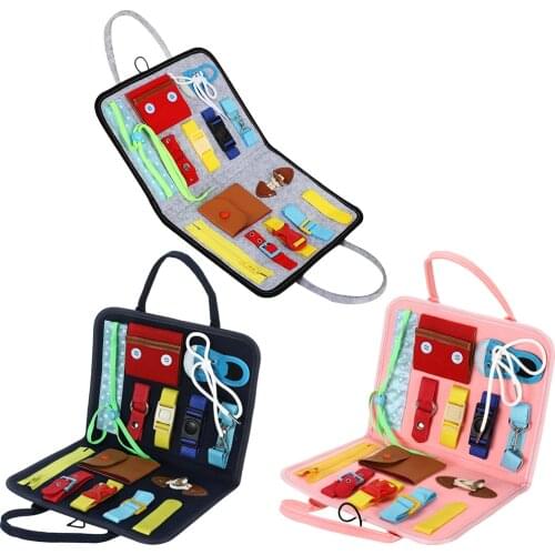 Montessori Toys Busy Board Early Educational Toys Fine Motor Training Self-Care Ability Children Game Preschool Toy