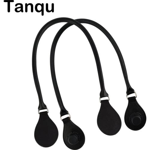 TANQU Concise Round Leather Belt Handle with D Buckle Drops for Classic Mini Obag Basket Bucket City Chic Women Handbag O Bag