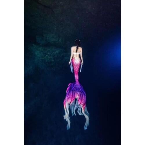 2019 HOT Purple Black Big Mermaid Tail Kid Adult Women Men Mermaid Tail with Flipper Beach Mermaid Costume for Photo Shooting