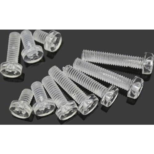 M4 x 4 6 8 10 12 14 16 20mm Transparent plastic screw bolt,clear PC acrylic bolt,LED Lighting,round head DIY light wire cable