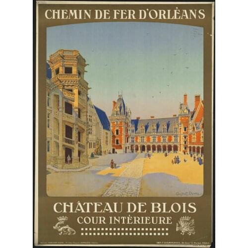 Chemin de fer D'Orleans Chateau METAL TIN SIGN POSTER WALL PLAQUE