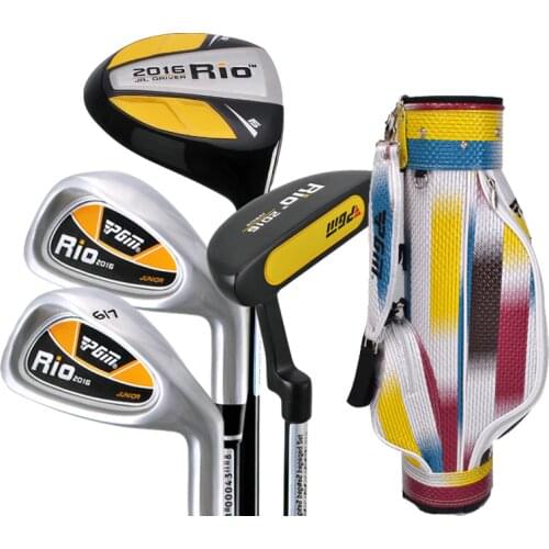 PGM-Rio Golf Children Cue Kit Exercise 4Clubs Junior Boy Complete Set Clubs Standard Package Girl Beginner Putter Wood Graphite