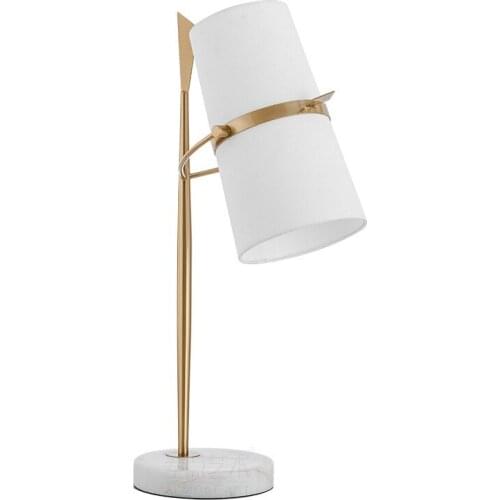 American style metal marble desk lamp living room study post modern simple designer model room light luxury desk lamp