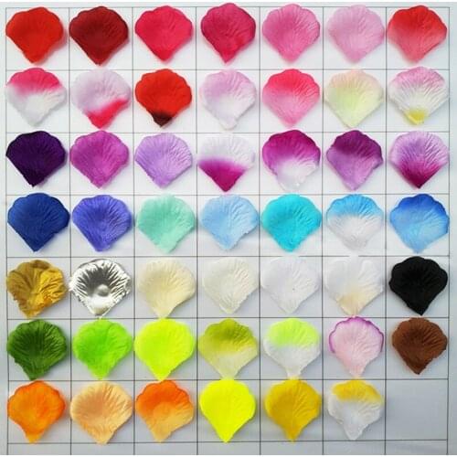 New fashion 1000pcs/lot Artificial Silk Rose Petals Wedding Party Decorations Aisle Runners Flower Girl wedding petal 28 Colors