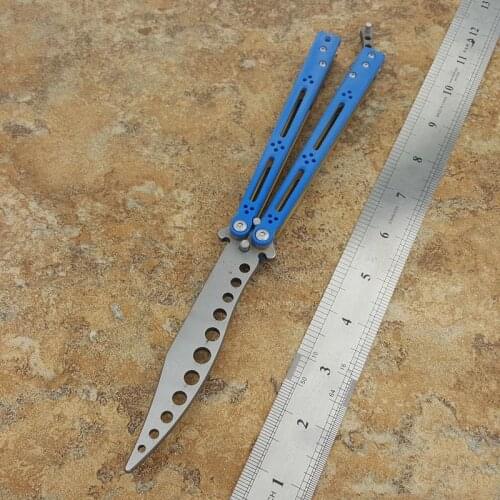 Basilisk HOM Butterfly Trainer Knife D2 Blade G10+titanium Handle Bushing System Jilt Knife tactical Folding Pocket EDC knives