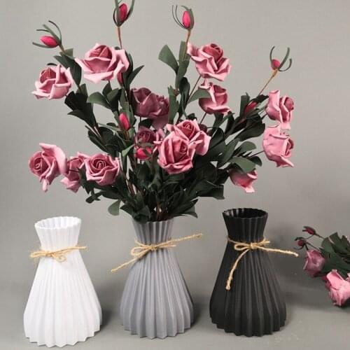 Plastic Vases Home Decoration Anti-ceramic Vases European Wedding Modern Decorations Rattan-like Unbreakable Creative Simplicity