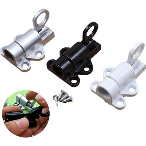 High quality Aluminum Alloy Door Latch Lock Window Gate Security Pull Ring Spring Bounce Home