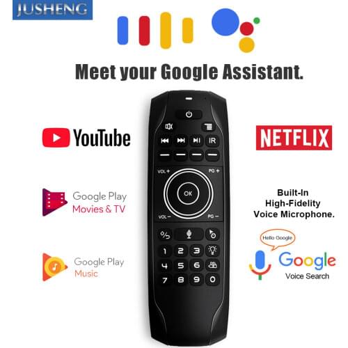 G7V PRO Backlit Gyroscope 2.4GHz Wireless Air Mouse Remote with Google Voice Keyboard Build-in Rechargeable Battery for TV Box