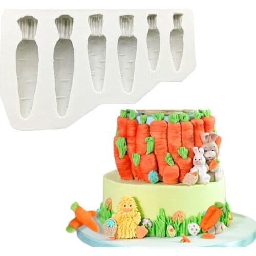 Carrot Silicone Sugarcraft Mold Cupcake Baking Mold Fondant Cake Decorating Tools