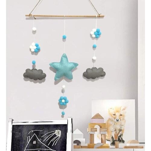 Nordic Home Children Room Preschool Education Center Background Decoration Stars Cloud Hanging Wall Decoration