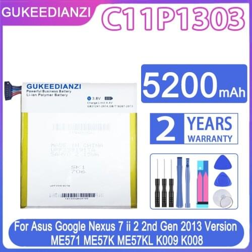 GUKEEDIANZI C11P1303 5200mAh Replacement Battery For Asus Google Nexus 7 2013 ME571 ME57K ME57KL K009 K008+Nexus7