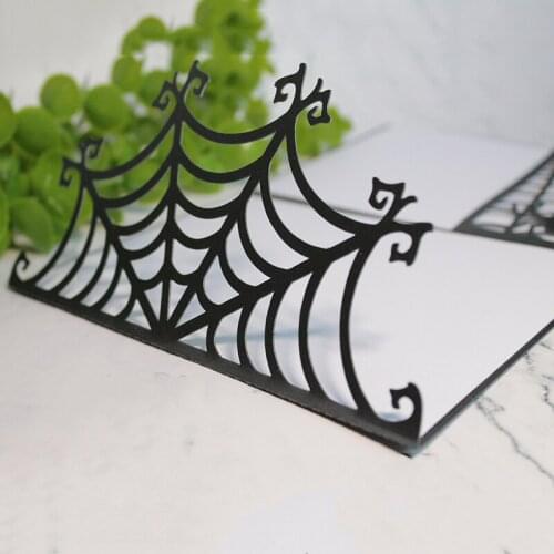 Halloween Spider Web Invitation Border Metal Cutting Dies Stencil For Scrapbooking Album Decoration Embossing Paper Card Craft