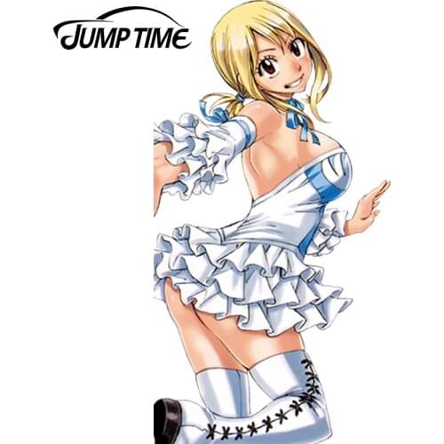 JumpTime 13cm x 6.7cm Anime Pretty Cute Girls Fairy Tail Decals Car Rally Sticker Waterproof 3D Car Decal