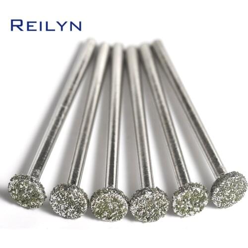 Grit #60 rough bits 4/5/6/8/10MM Emergy diamond grinding burr abrasive bits peeling needle carving cutting lines bits