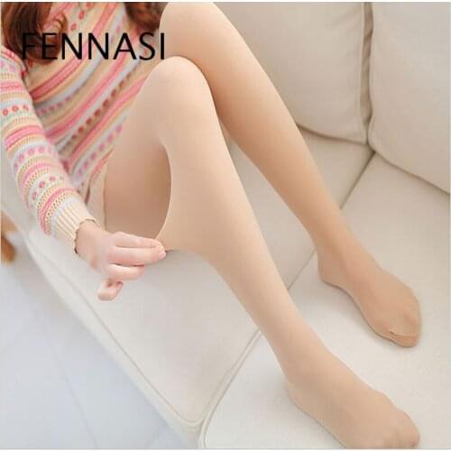 FENNASI Sexy Woman High Wist Winter Leggings Fashionable Black Spandex Leggings Womens High Elasticity Thick Warm Leggings