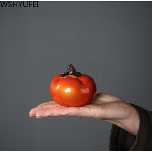 1 PCS Resin Color-Changing Tomato Small Tea Pet Boutique Tea Table tray Tea play Decoration Accessories Tea Ceremony Crafts