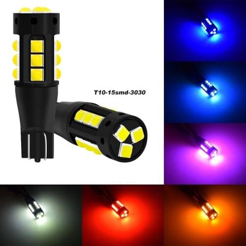 1pcs T10 W5W Super Bright 3030 LED Car Interior Reading Dome Light Marker Lamp 168 194 LED Auto Wedge Parking Bulbs 12V 24V