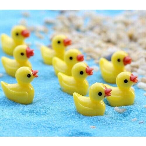 10pcs/set Mini Yellow duck Garden PVC Action Figures Kids Toys For Boys Girls gifts home decorations