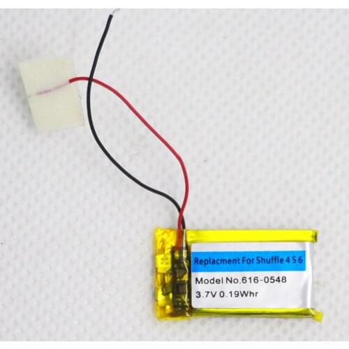 10pcs/lot 616-0548 0.19Whr 3.7V Battery Replacement For ipod ForShuffle 4rd 5rd 6rd Generation 4 5 6 Accumulator Batterie