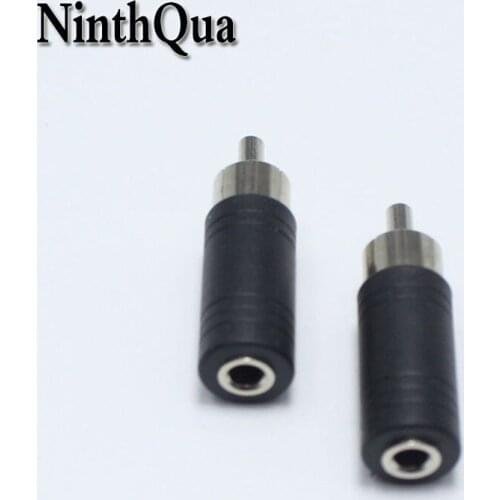 2pcs 3.5mm Female Audio plug to RCA Male Socket 3.5 Plug jack Adapter Connector For Microphone