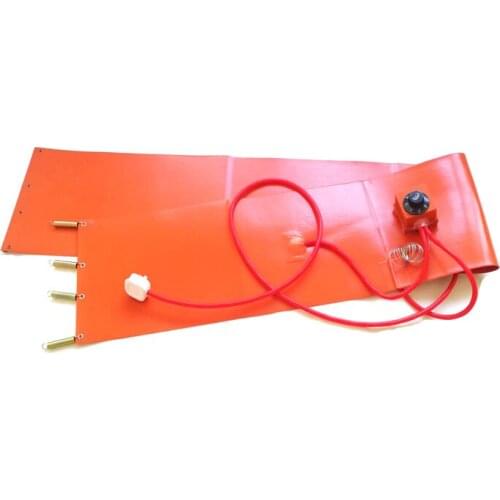 230v 3000w 250*1840*1.5mm Silicone Oil Drum Heater dial thermostat on pad 2000mm lead wire