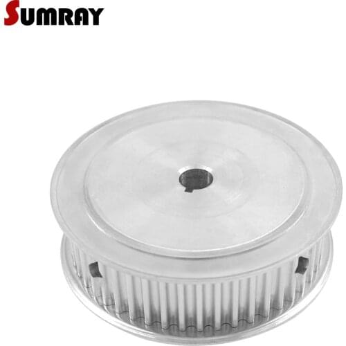 SUMRAY 5M 60T Keyway Timing Belt Pulley 14/19/20mm bore keyway diameter 5/6mm 16/21mm width Motor Belt Pulley for 3D Printer