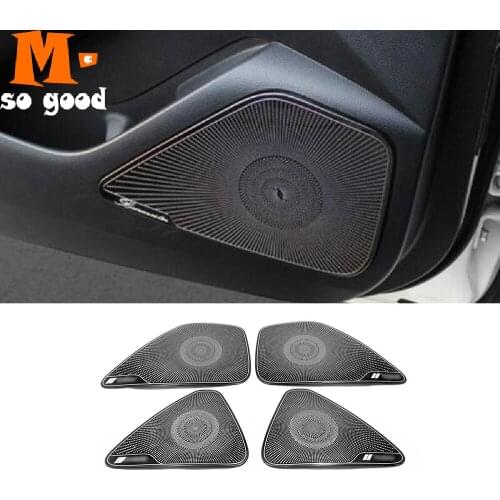 Audio Horn Frame Sticker Cover Trim Accessories Stainless Steel 2019 2020 for Toyota Corolla Sedan Car Interior Door Speaker