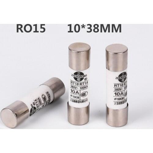 20 Pcs AC 500V 6A RT14 RT18 R015 Fast-blow Acting Ceramic Fuse 10mm x 38mm