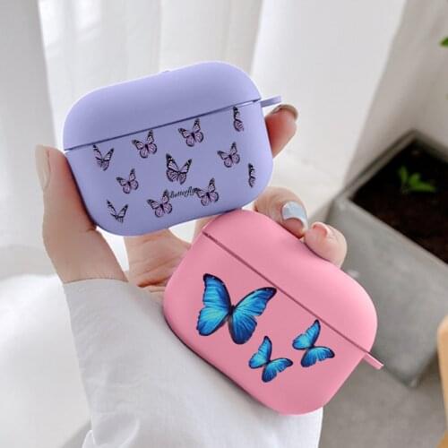 Cute Butterfly Soft Silicone Case For Apple Airpods 1 2 Cases Daisy Wireless Bluetooth headset Earphone Cover For Air Pods Pro 3
