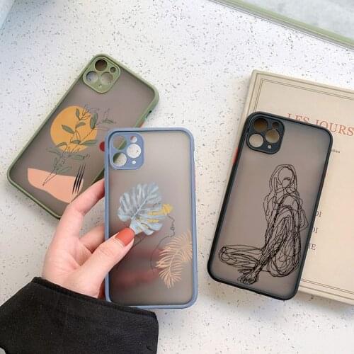 Art Color Abstract Geometric Line Phone Case For iPhone 6s 7 8 Plus SE 2020 12 11 Pro Max X XR XS MAX Hard Shockproof Back Cover