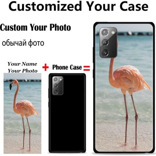 Phone Case For Samsung Galaxy Note 20 Ultra 10 Plus Lite 9 8 Cover Black Shell Silicone Fundas DIY Photo