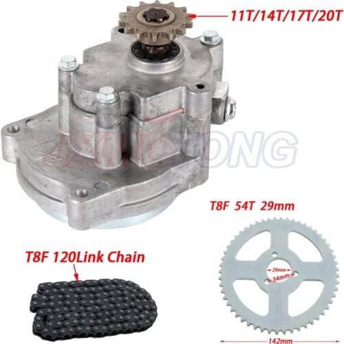 T8F Clutch Drum Gear Box Sprocket with chain for 33cc 43cc 49cc Ty Rod II Go Kart Mini Moto Dirt Bike Scooter Xtreme ATV buggy