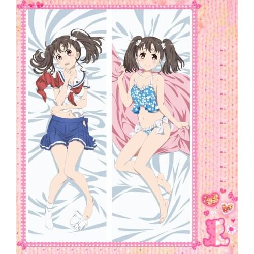 Anime Cartoon High School Fleet Double Sided Bolster Hugging Peach Skin 2 Way Pillow Case Pillow Cover Pilllowcase Gift 78015
